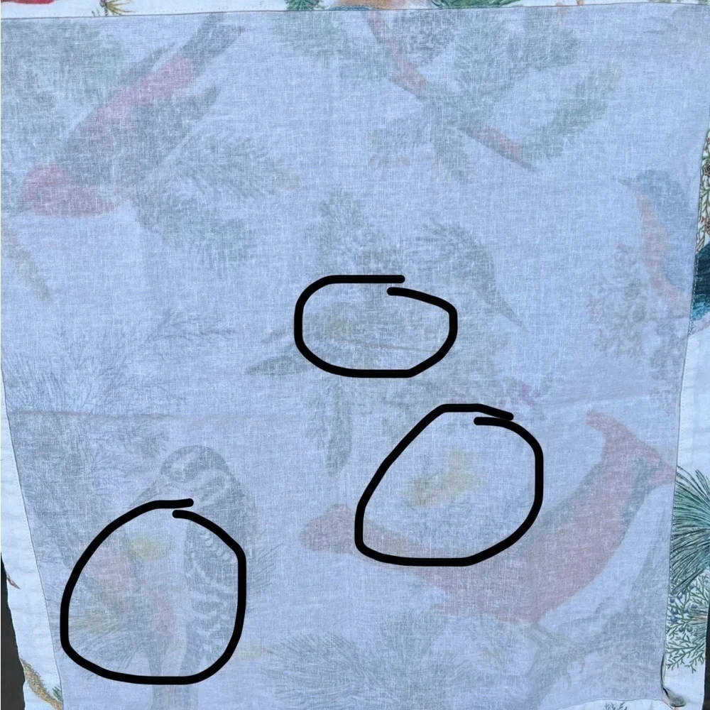 Pottery Barn Winter Fauna 9-Piece Table Linen Set Runner Napkins Cotton Linen